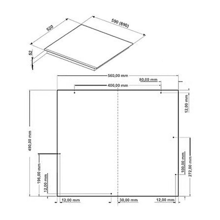 Газовая панель  Hansa BHKS611502 2