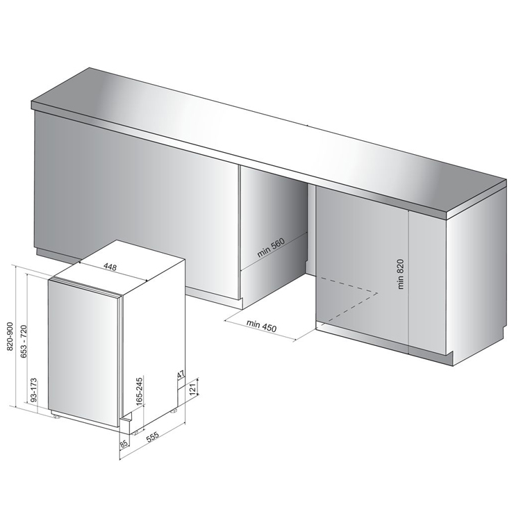 Встраиваемая посудомоечная машина Hotpoint-Ariston HSCIC 3M19 C RU 3
