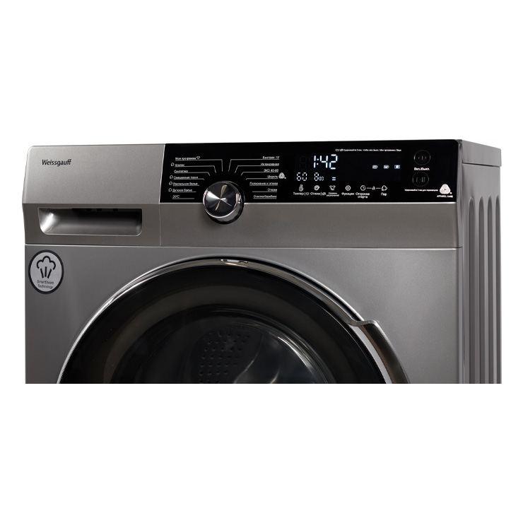 Стиральная машина с фронтальной загрузкой Weissgauff WM 4947 DC Inverter Steam Silver 5
