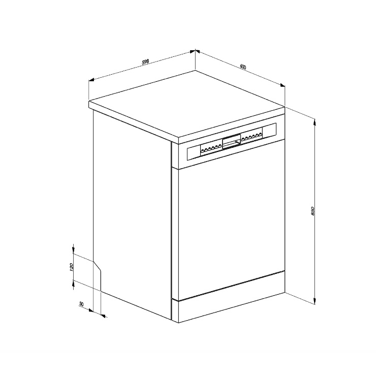 Отдельностоящая посудомоечная машина Smeg LVS222BIN 4