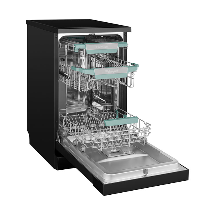 Отдельностоящая посудомоечная машина Weissgauff DW 4539 Inverter Touch AutoOpen Black 4