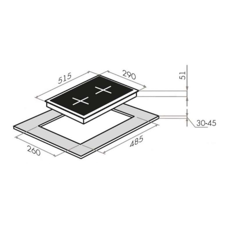 Газовая панель MAUNFELD EGHS.32.63CS/G 2