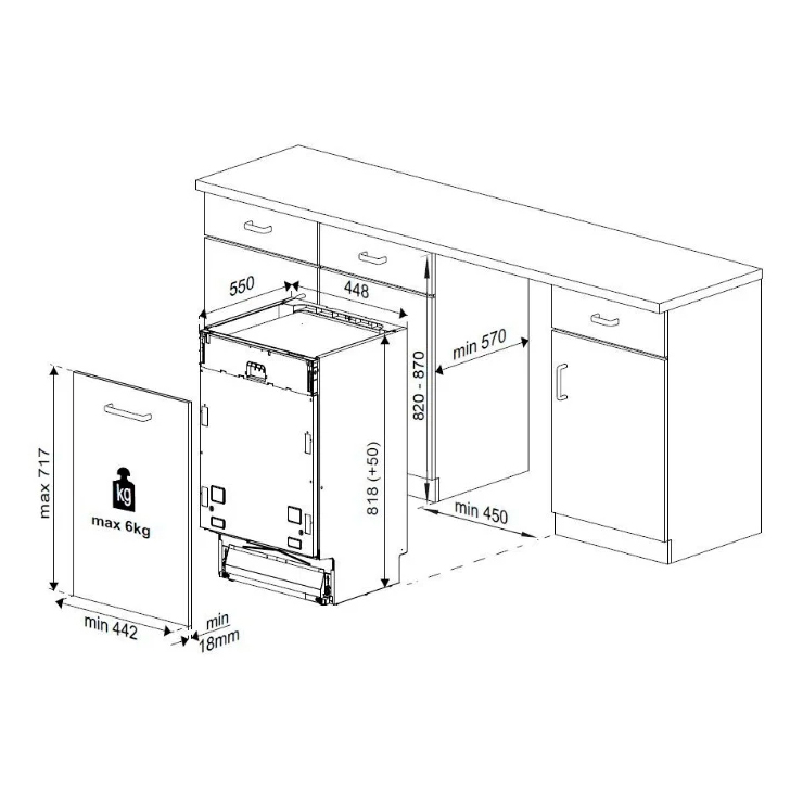 Встраиваемая посудомоечная машина Beko DIS25D12 4