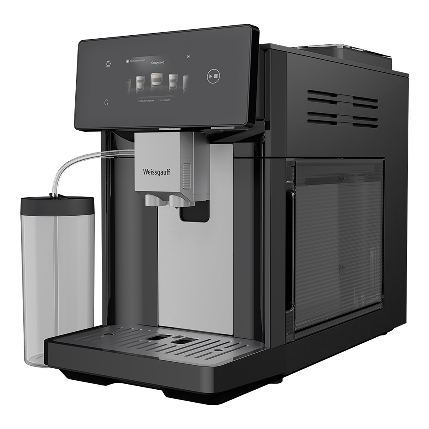 Кофемашина Weissgauff WCM-340 TFT Automatic Touch Cappuccino Nero