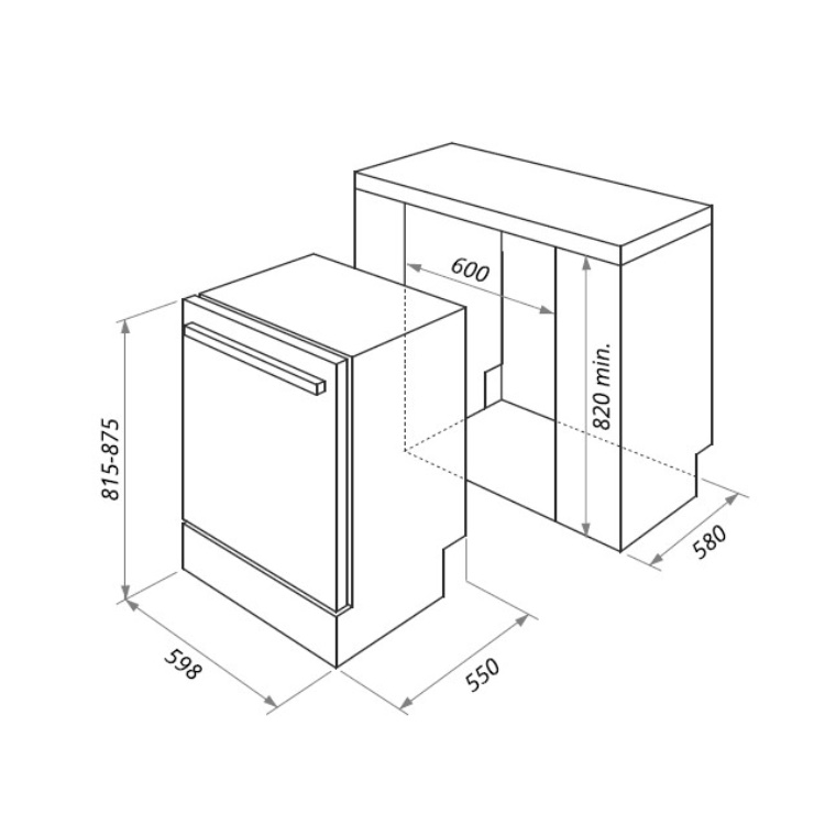 Встраиваемая посудомоечная машина HOMSair DW67M 3