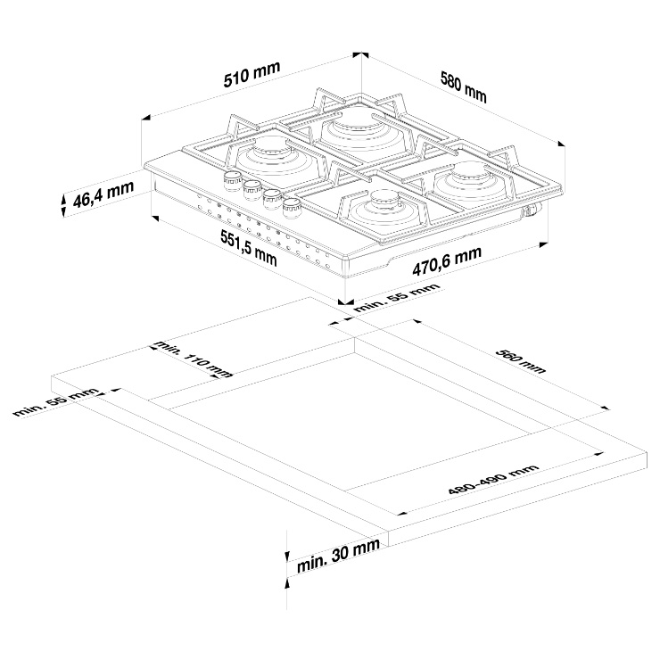 Газовая панель Beko HIAG64225SX 2