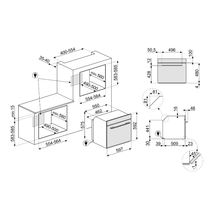 Электрический духовой шкаф Smeg SO6101S2N 2
