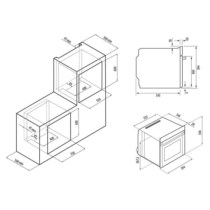 Электрический духовой шкаф Krona Onore 60 WH 2