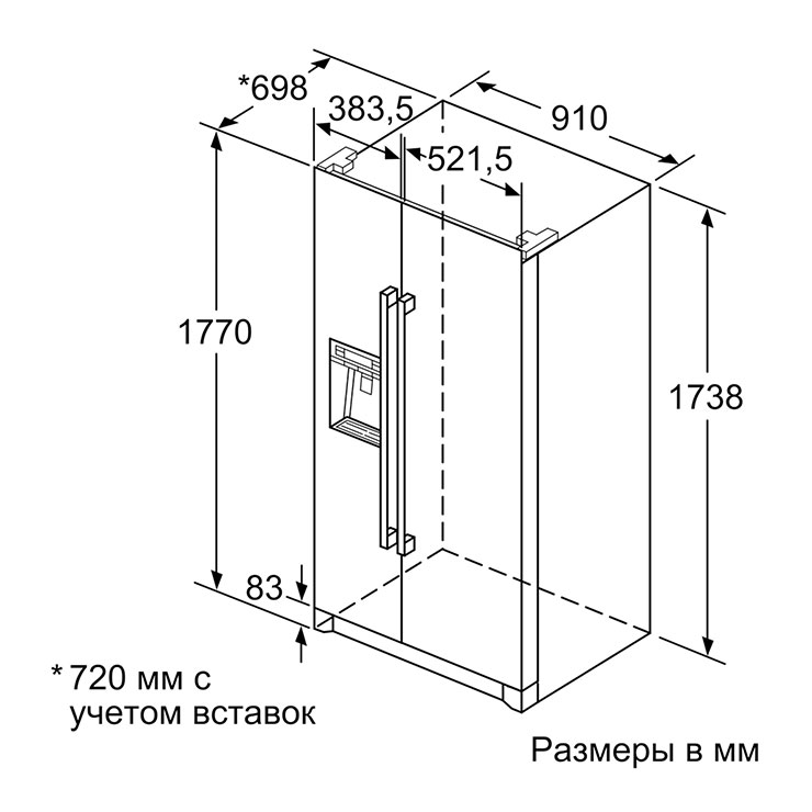 Холодильник  Siemens KA90IVI20R 5