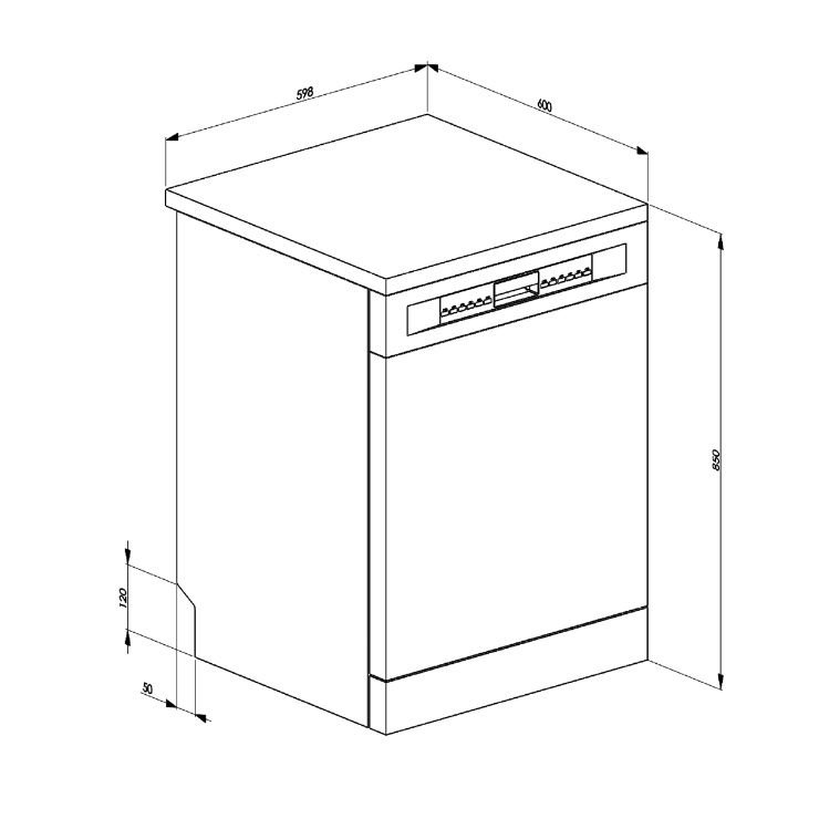 Отдельностоящая посудомоечная машина Smeg LVS432XIN 4