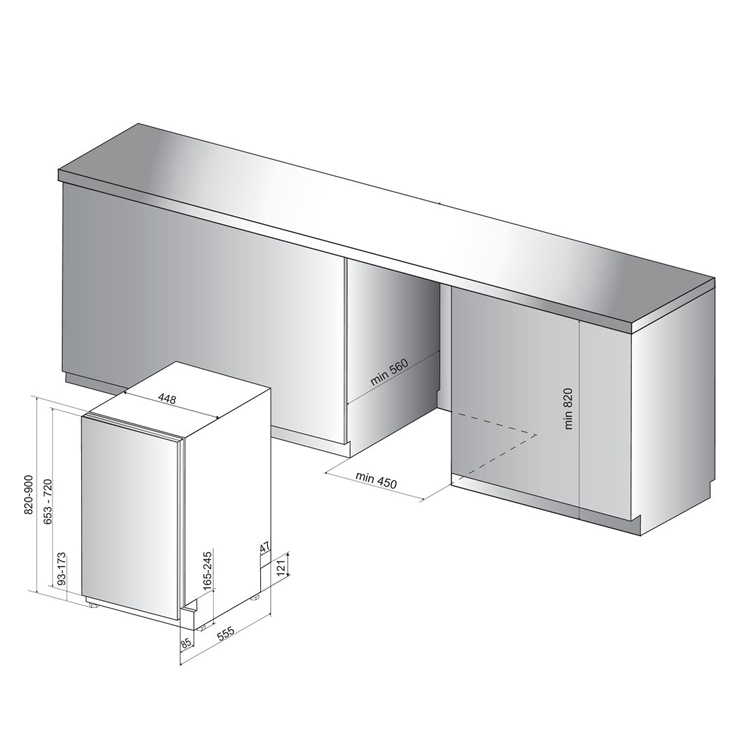 Встраиваемая посудомоечная машина Indesit DSIC 3M19 2