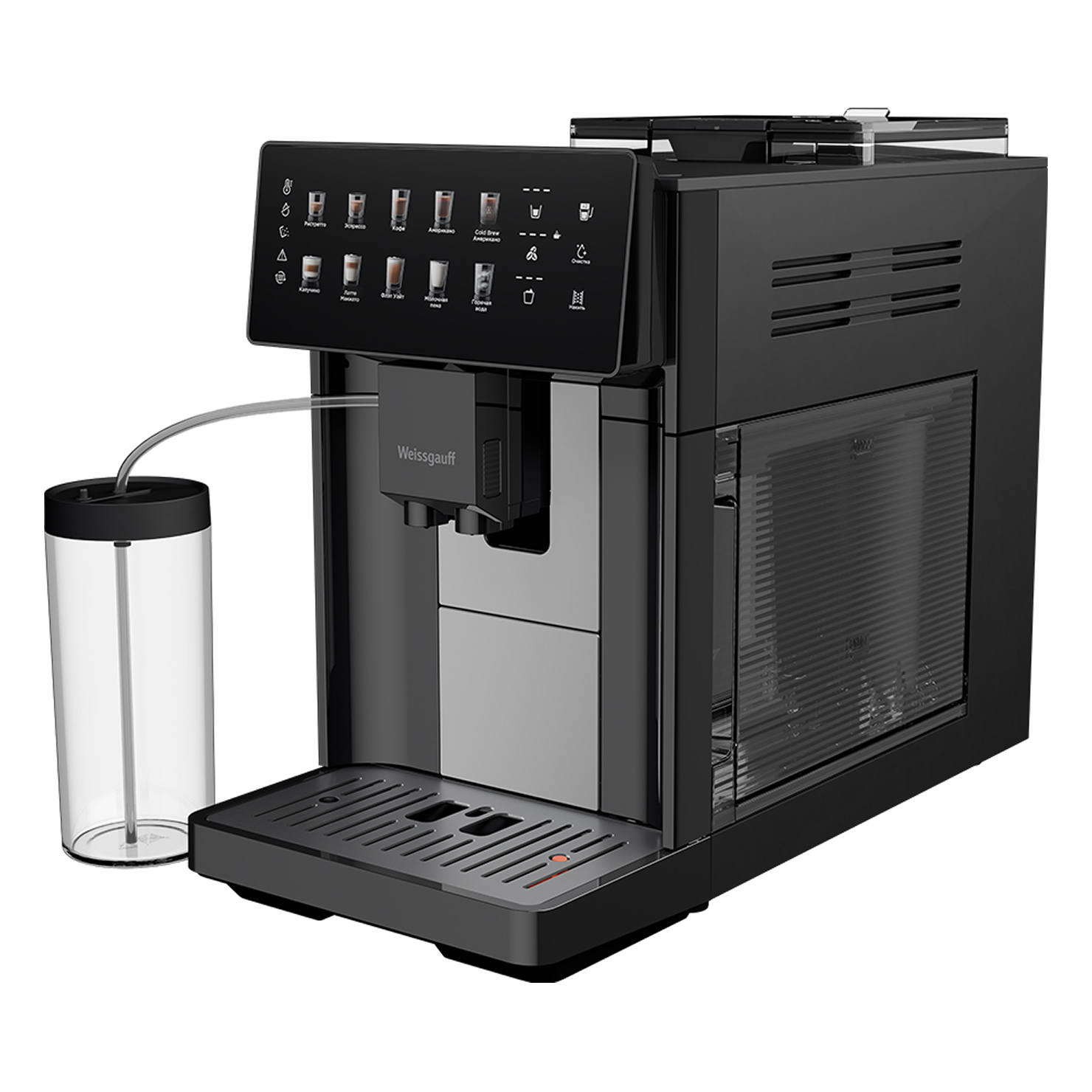 Кофемашина Weissgauff WCM-365 Automatic ColorTouch Cappuccino Nero 5