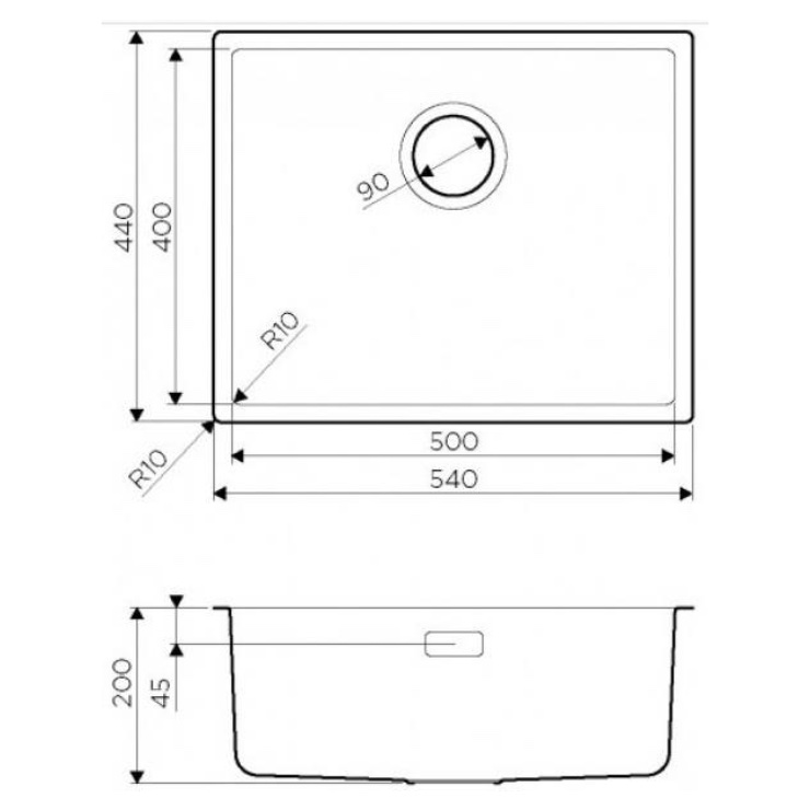 Кухонная мойка OMOIKIRI Tadzava 54-U-IN Ultra нерж./нержавеющая сталь 4993800 2