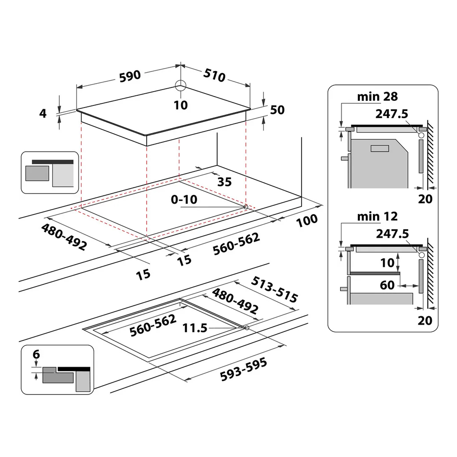 Индукционная панель Whirlpool WS Q2160 NE 10