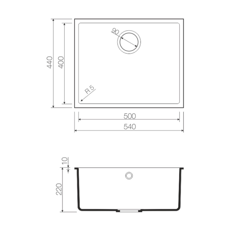 Кухонная мойка OMOIKIRI Bosen 54-U-SA Tetogranit/бежевый 4993163 2