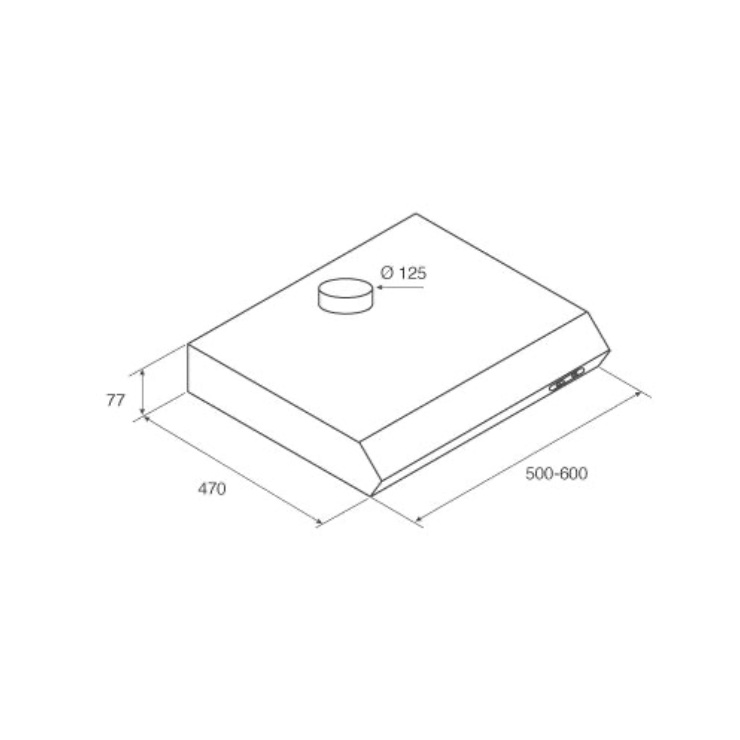 Вытяжка Jetair LIGHT WH/F/60 2