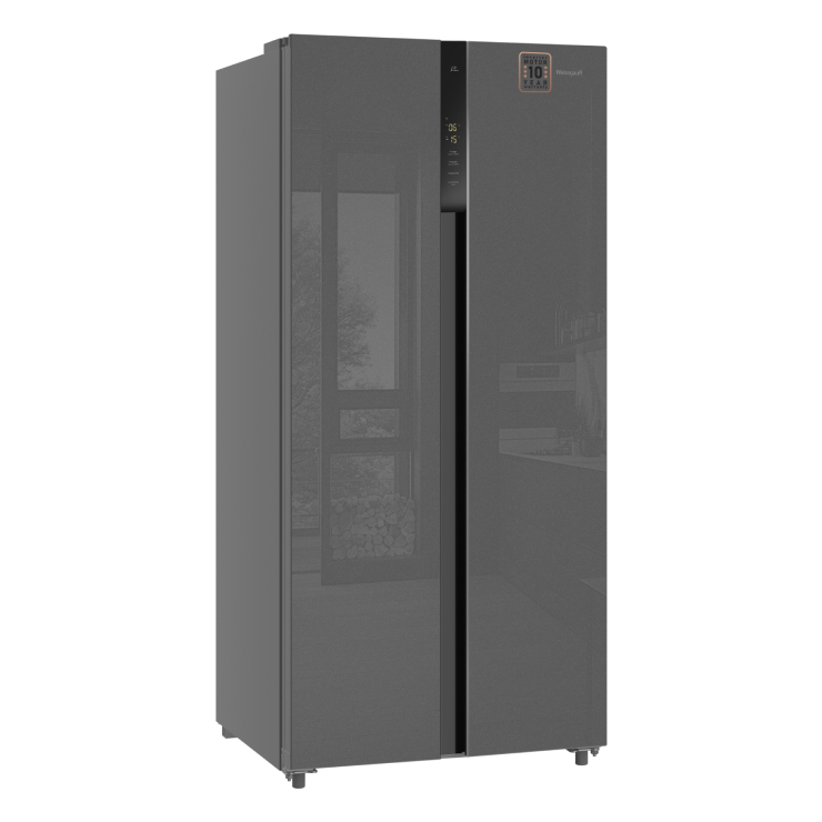 Холодильник Weissgauff WSBS 500 Inverter NoFrost Bru Steel Glass 4