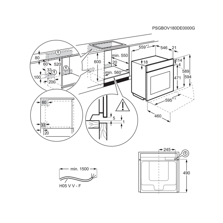 Электрический духовой шкаф Electrolux OEF5H70V 7