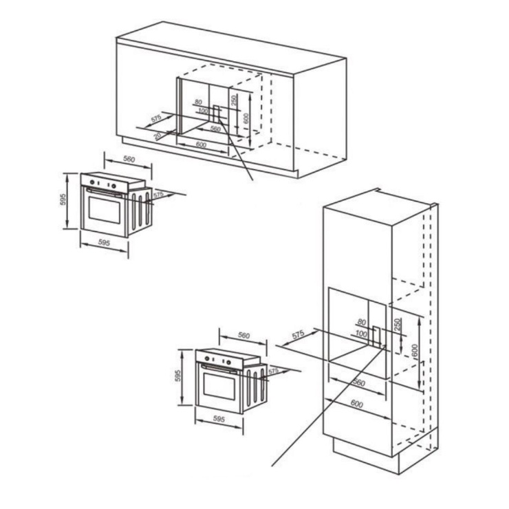 Электрический духовой шкаф MIDEA MO 781E4 SP X 3