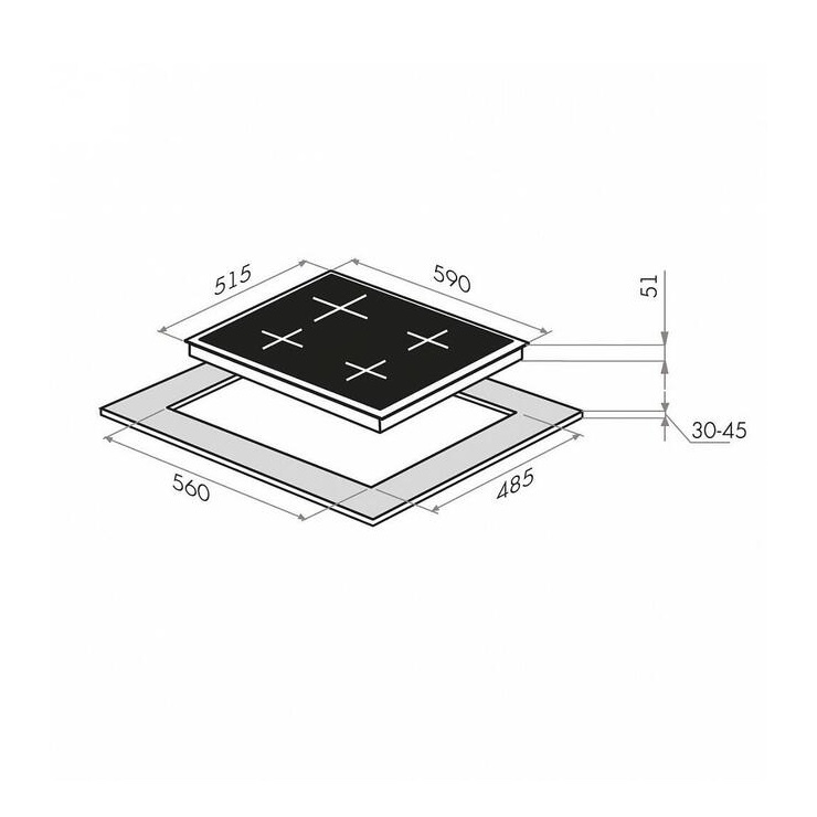 Газовая панель MAUNFELD EGHS.64.6CS/G 2
