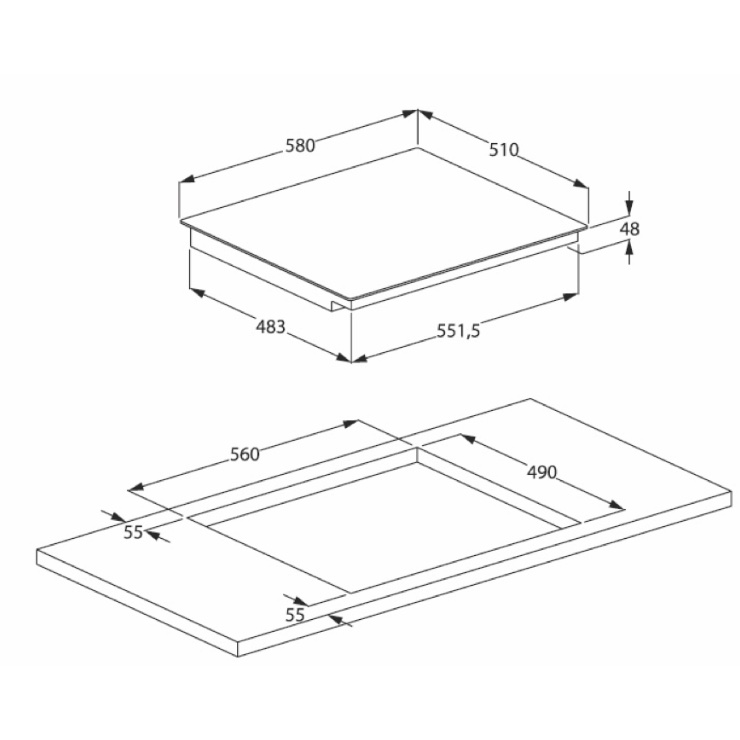 Индукционная панель Beko HII64200FMTZG 6