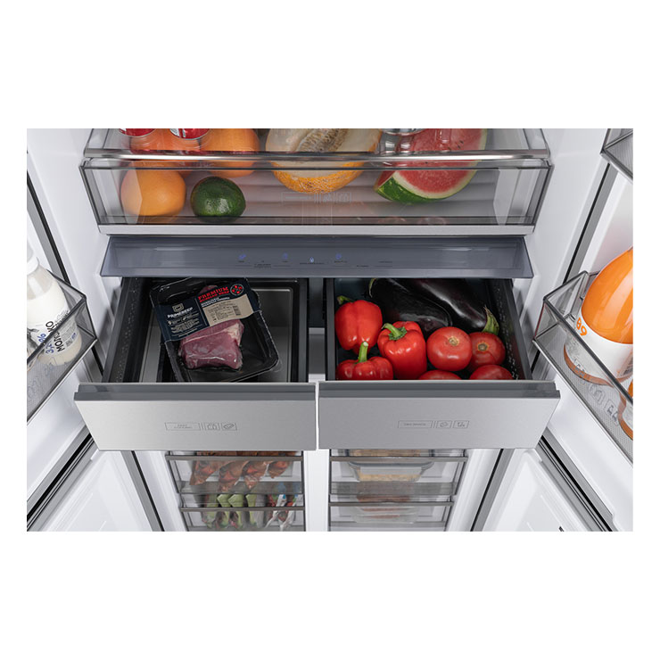 Холодильник Weissgauff WCD 590 NoFrost Inverter Premium Biofresh Inox Glass 6