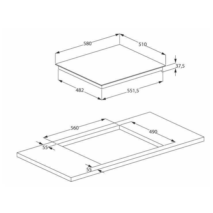 Электрическая панель Beko HIC64400E 3