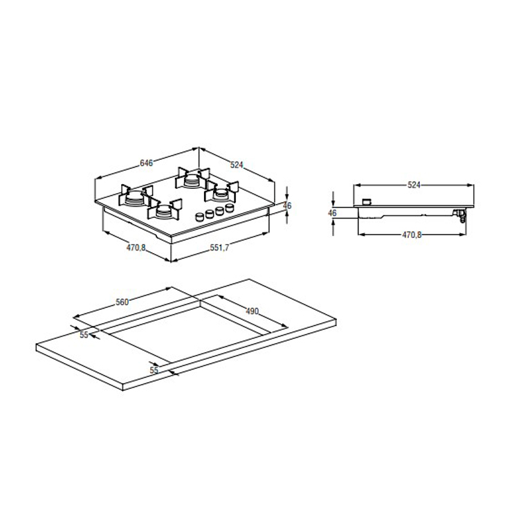 Газовая панель Beko HINW64229S 4