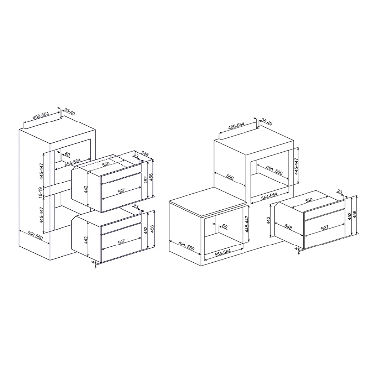 Компактный духовой шкаф Smeg SF4104MCS 3