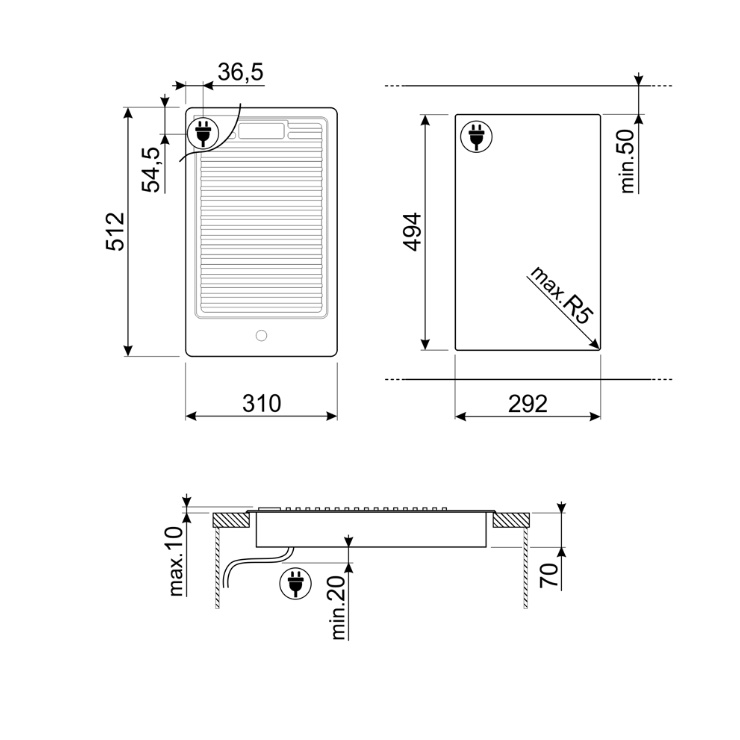 Электрическая панель Smeg PGF30B 2