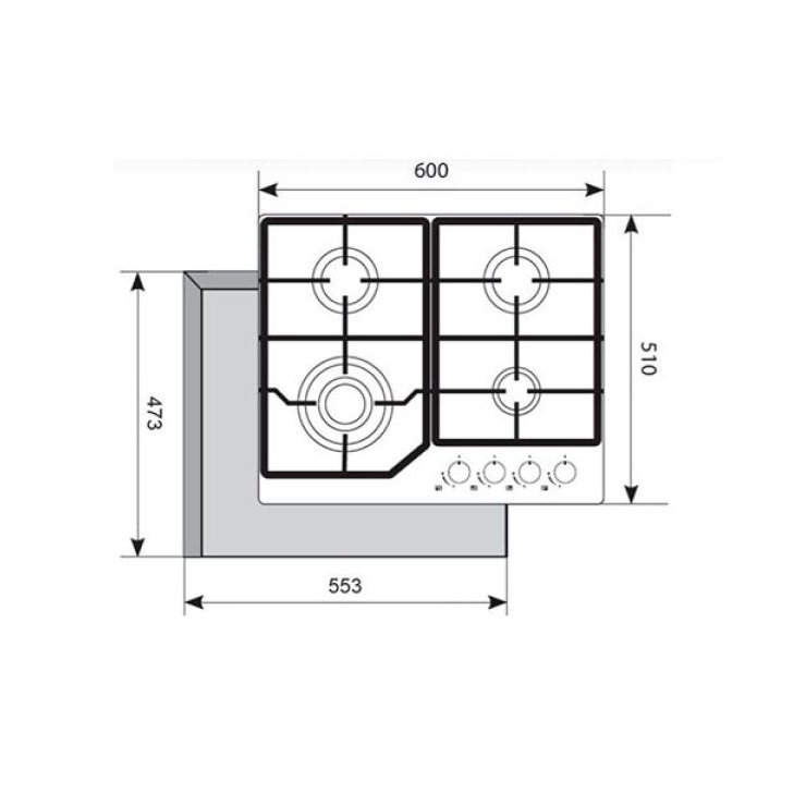 Газовая панель Akpo PGA 604 LXC 2