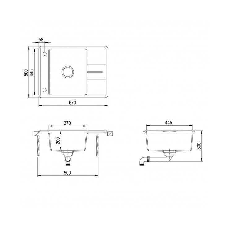 Кухонная мойка Aquasanita Bella SQB102AW (silica 111) 2