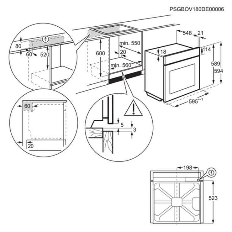 Электрический духовой шкаф Electrolux OEF3H70TX 3