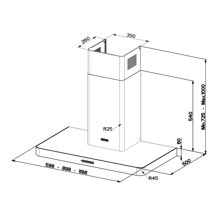 Вытяжка Faber T-LIGHT EV8P WH MATT A120 2