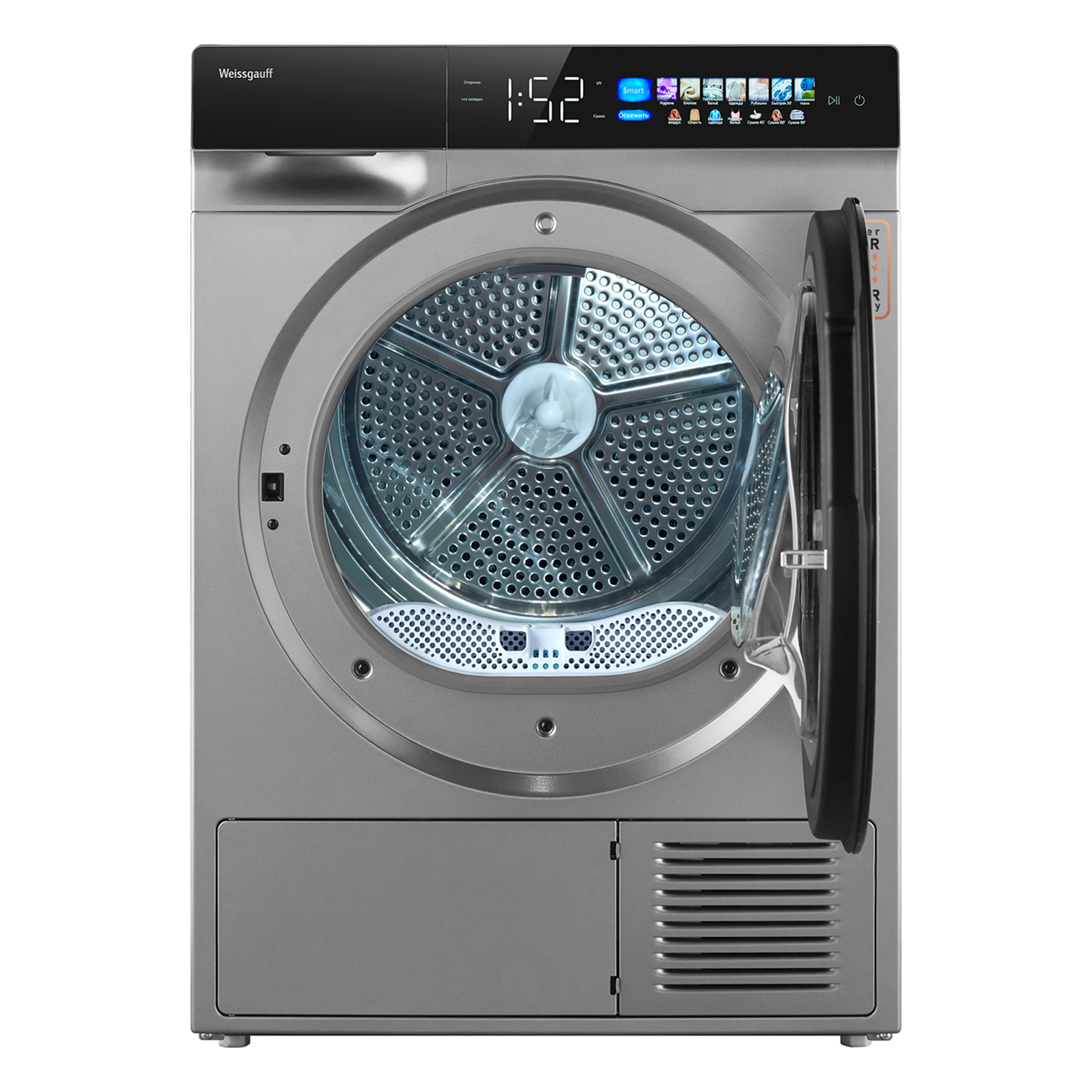 Сушильная машина Weissgauff WD 998 Heat Pump Full Touch Silver 3