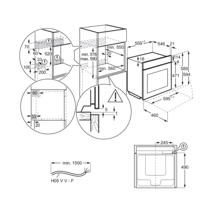 Электрический духовой шкаф Electrolux OEE5C61Z 5