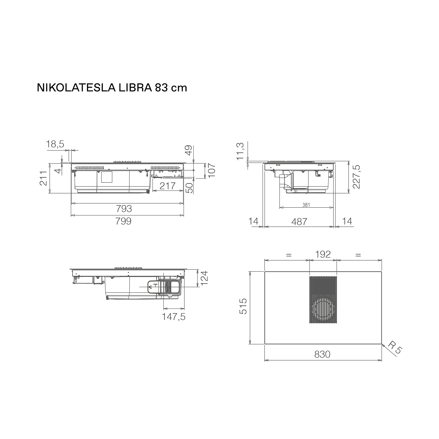 Индукционная панель Elica NikolaTesla Libra EVO BL/A/83 9