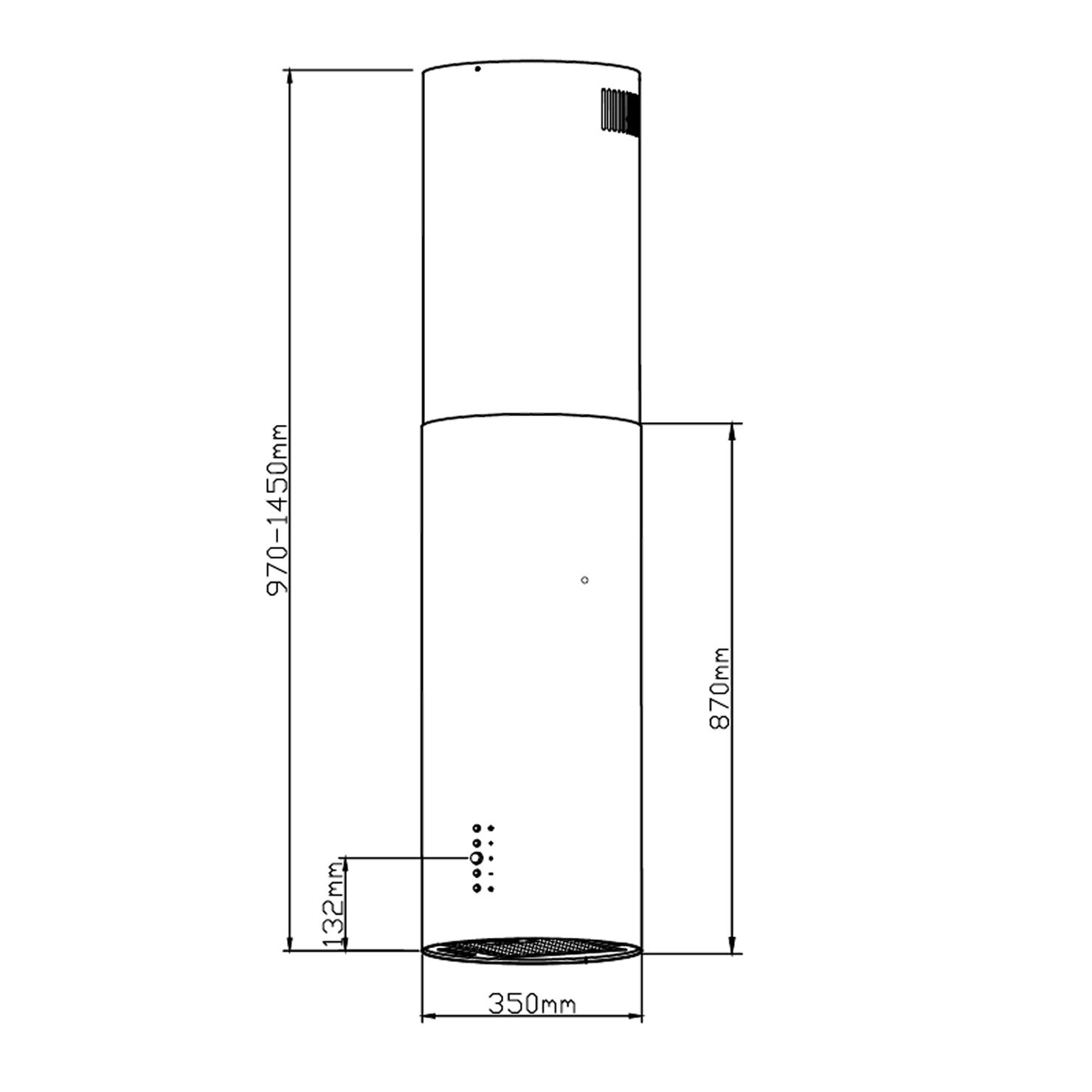 Вытяжка Weissgauff Tubus 1402 Island White 7