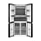 Холодильник Weissgauff WCD 590 NoFrost Inverter Premium Biofresh Inox Glass 2